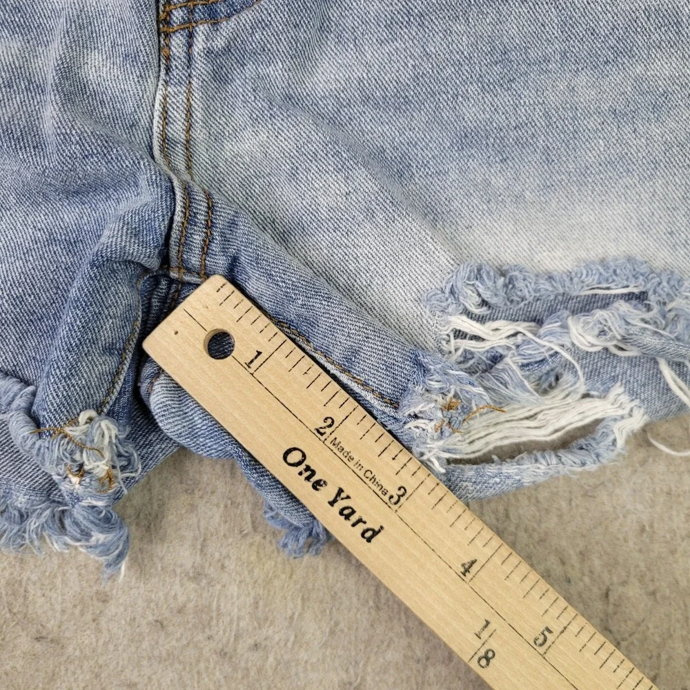 Free People Denim Cut Off Shorts Womens‎ 26 Blue Distressed 3